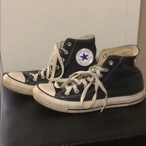 Black high top converse